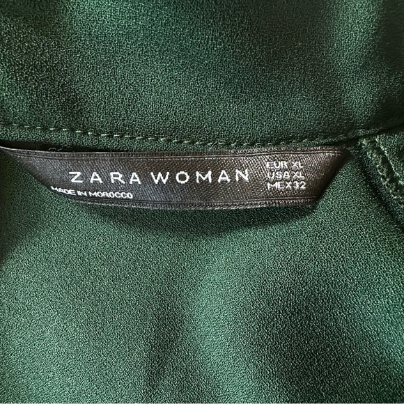 Zara Hunter Green Choker Mini Dress XL - Picture 8 of 9